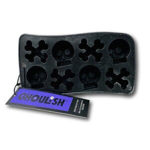 Halloween Silicone Baking Craft Mold Skull & Cross Bones Ice Cube Tray Cakes